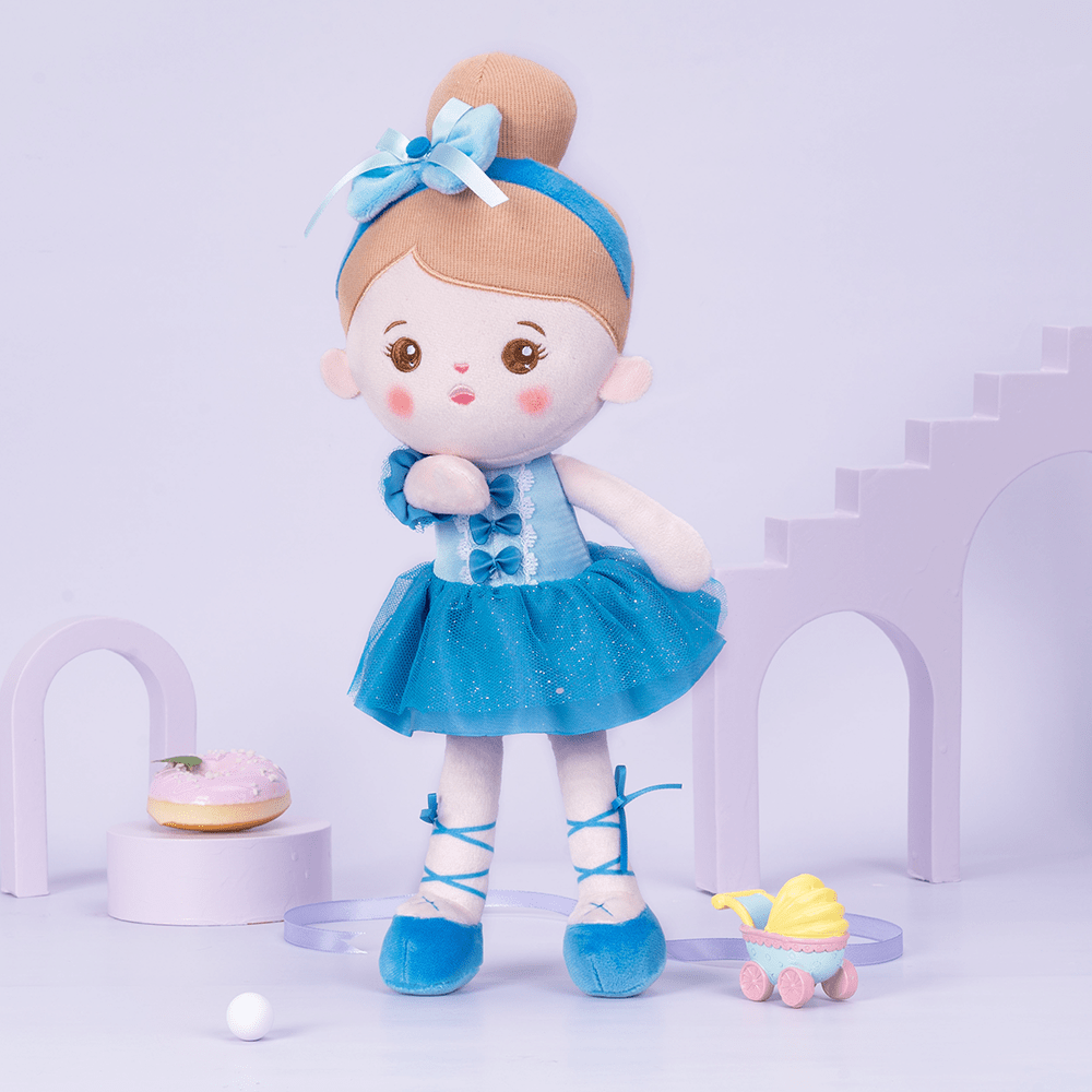 OUOZZZ Personalized Blue Ballet Doll