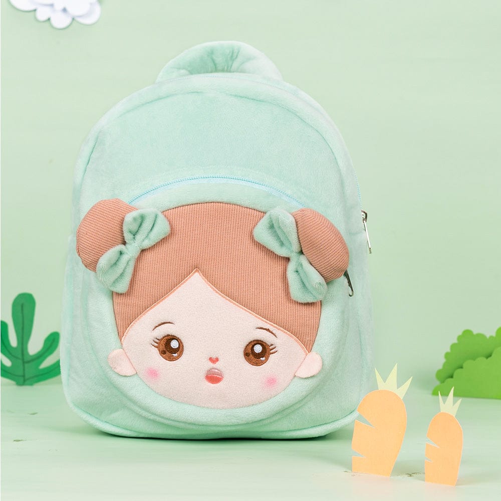 OUOZZZ Personalized Green Plush Backpack Green Backpack
