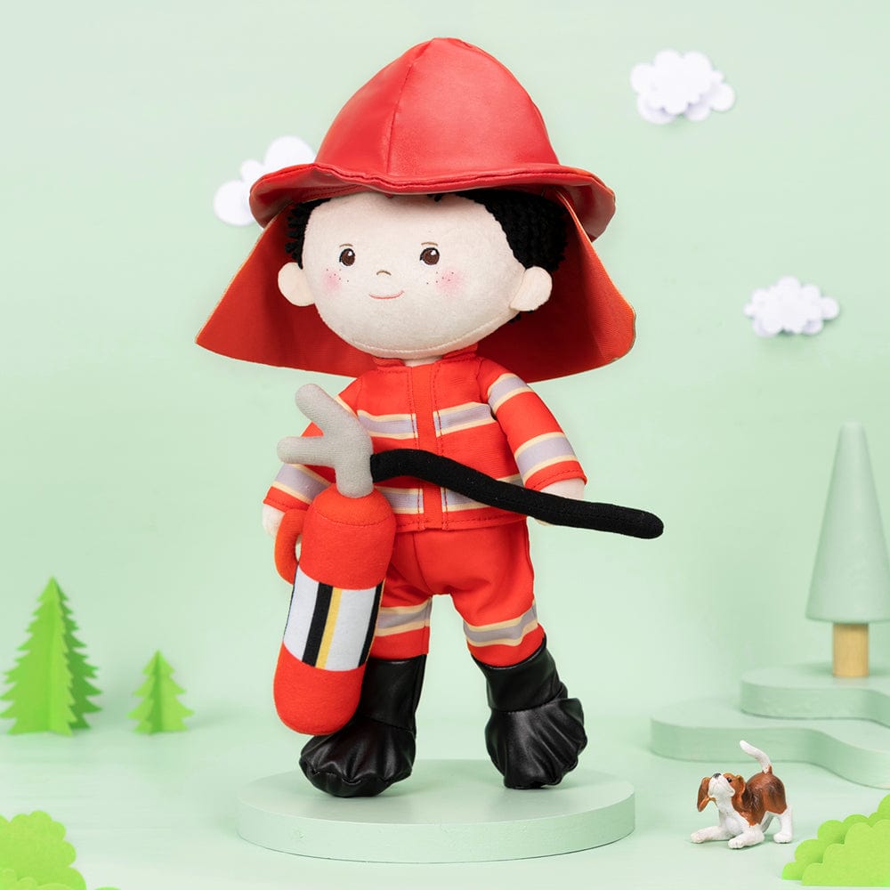 OUOZZZ Personalized Firemen Plush Baby Boy Doll Firemen