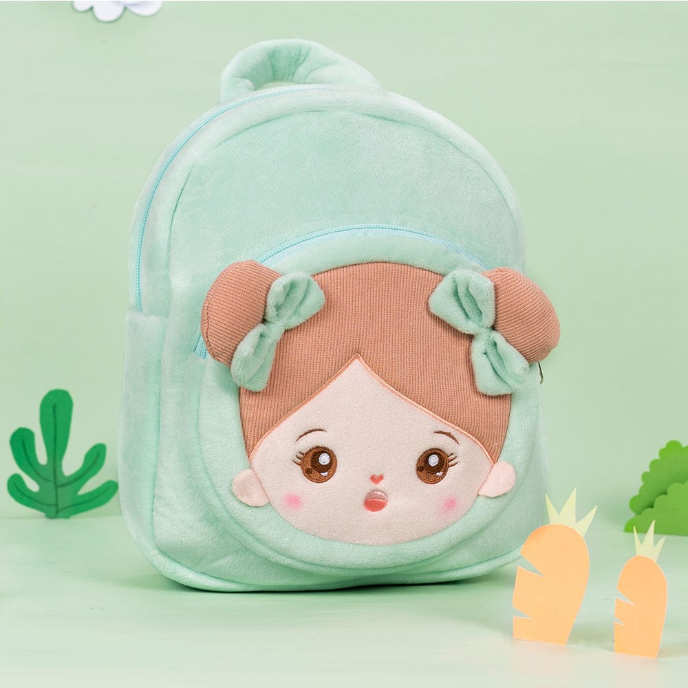 OUOZZZ Personalized Green Plush Backpack Green Backpack