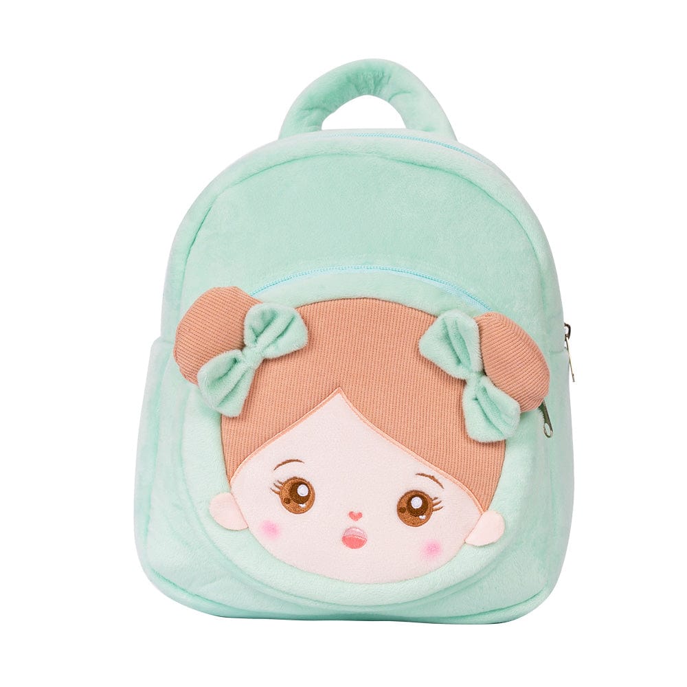 OUOZZZ Personalized Green Plush Backpack Green Backpack