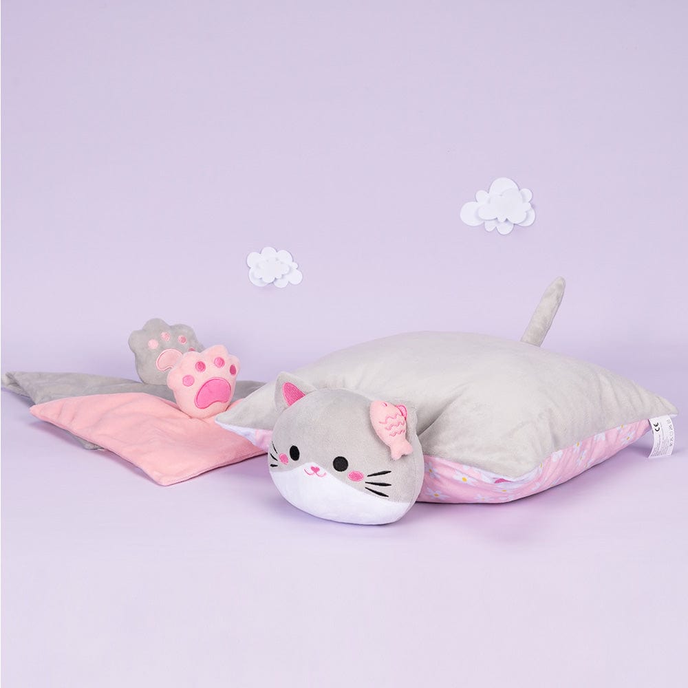 OUOZZZ Personalized Plush Kitten Doll & Pillow & Soothing Towel Gift Set