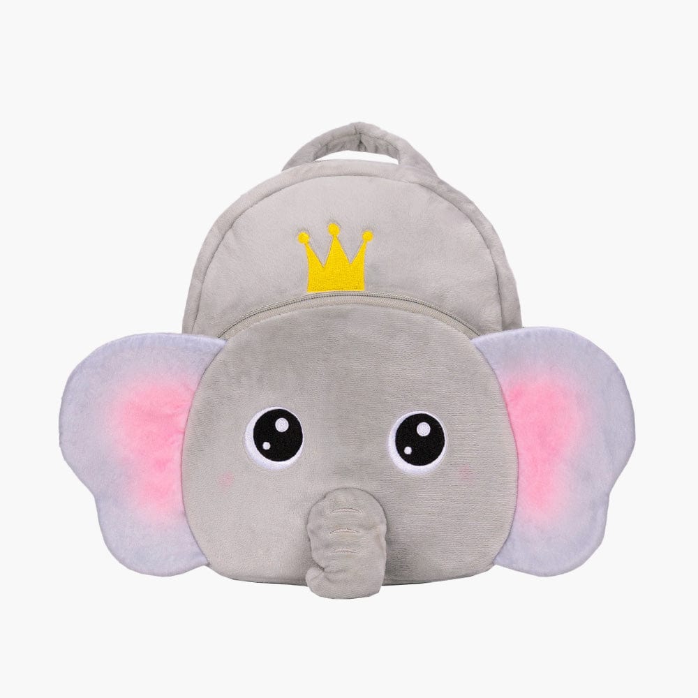 OUOZZZ Personalized Gray Elephant Plush Backpack Elephant Backpack