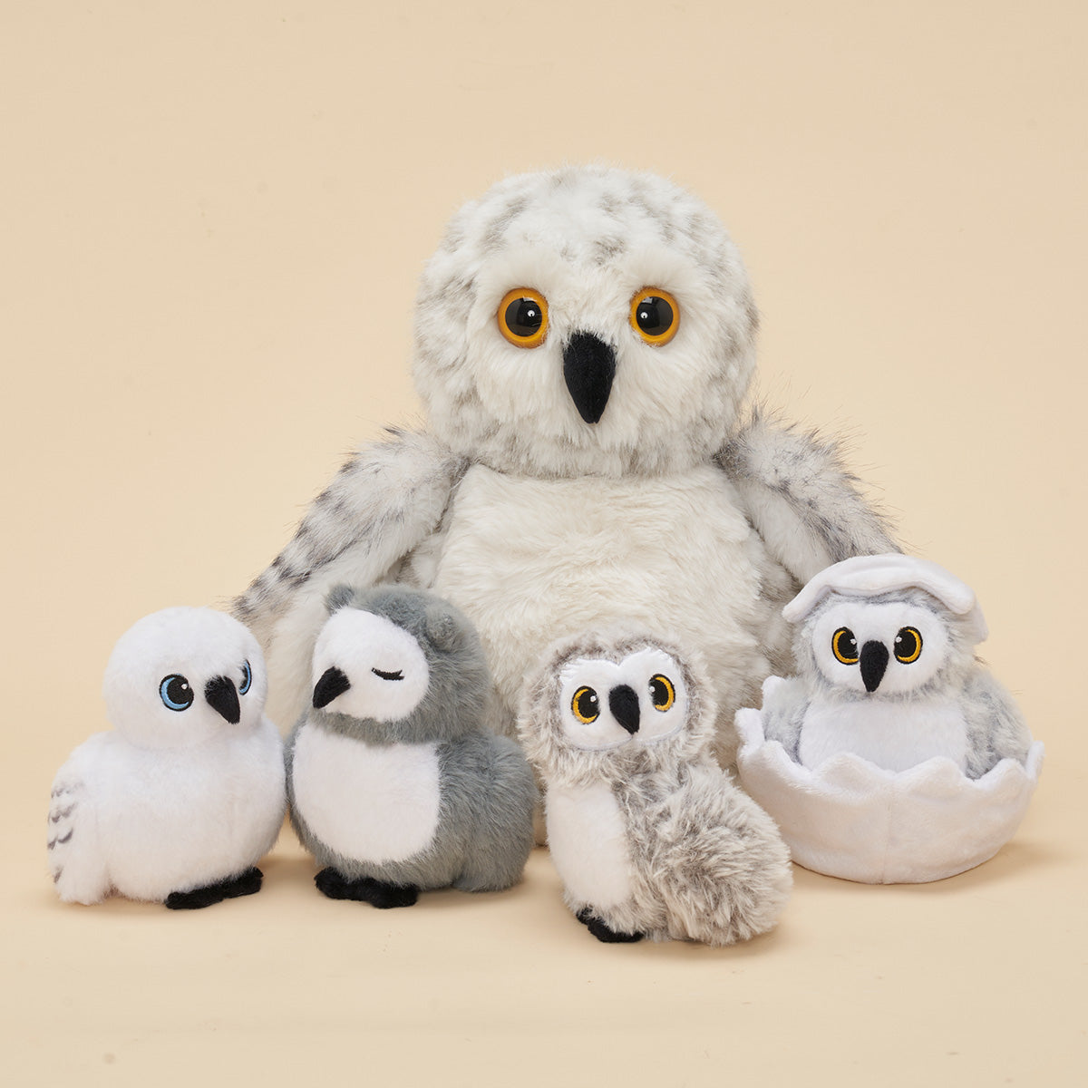 Owl Plush Stuffed Animal with 4 Babies