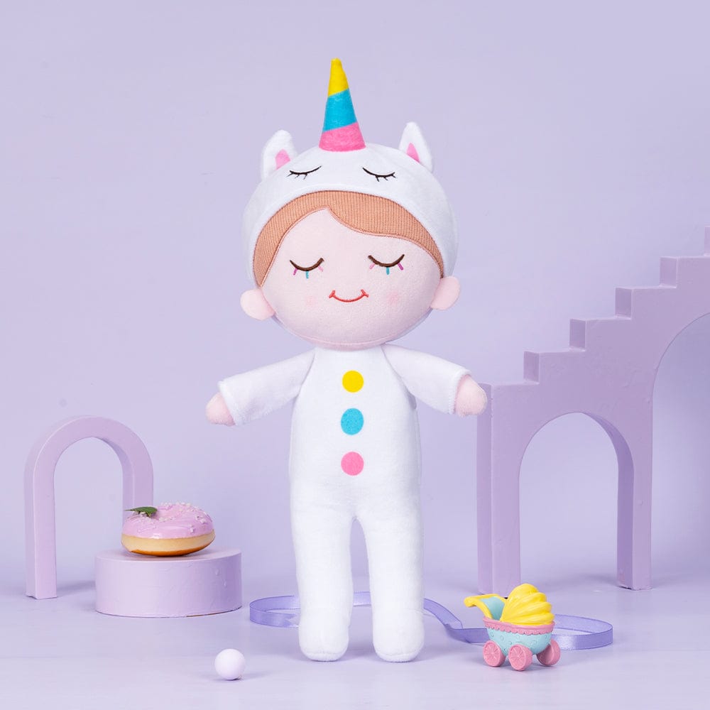 OUOZZZ Personalized White Unicorn Pajamas Boy Doll