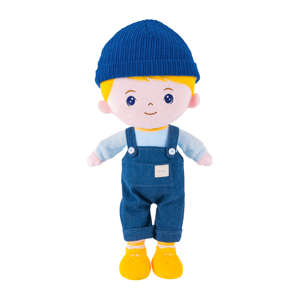 OUOZZZ Personalized Blonde & Blue Eyes Boy Doll