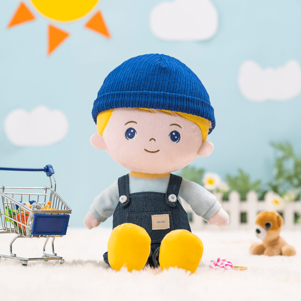 OUOZZZ Personalized Blonde & Blue Eyes Boy Doll