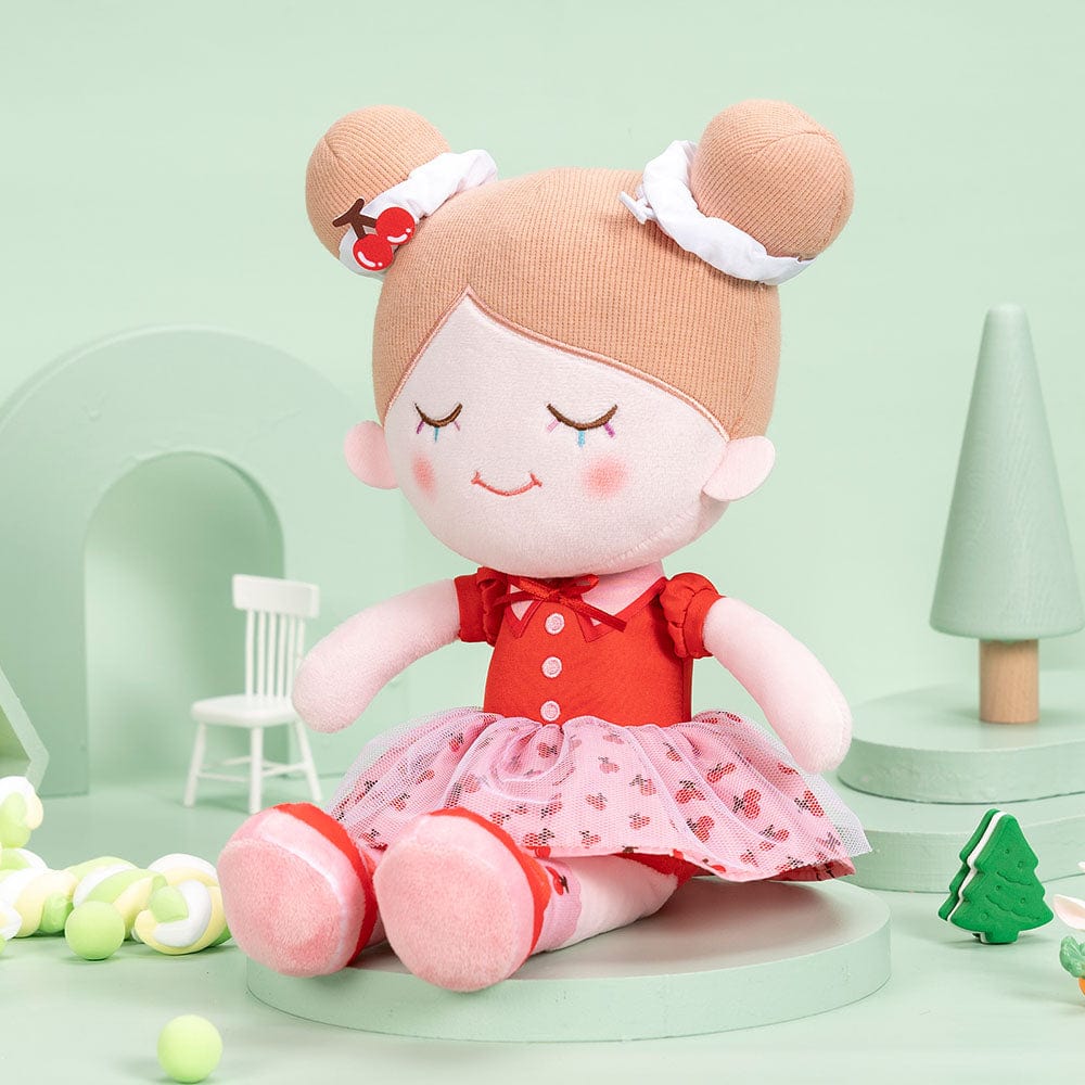 OUOZZZ Personalized Red Cherry Doll