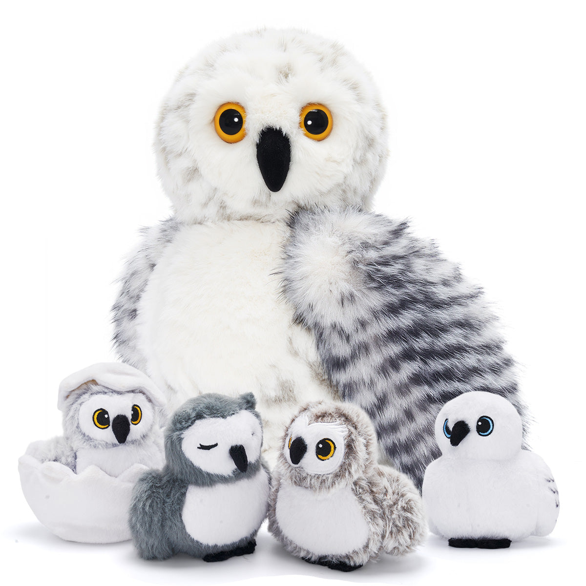 Owl Plush Stuffed Animal with 4 Babies
