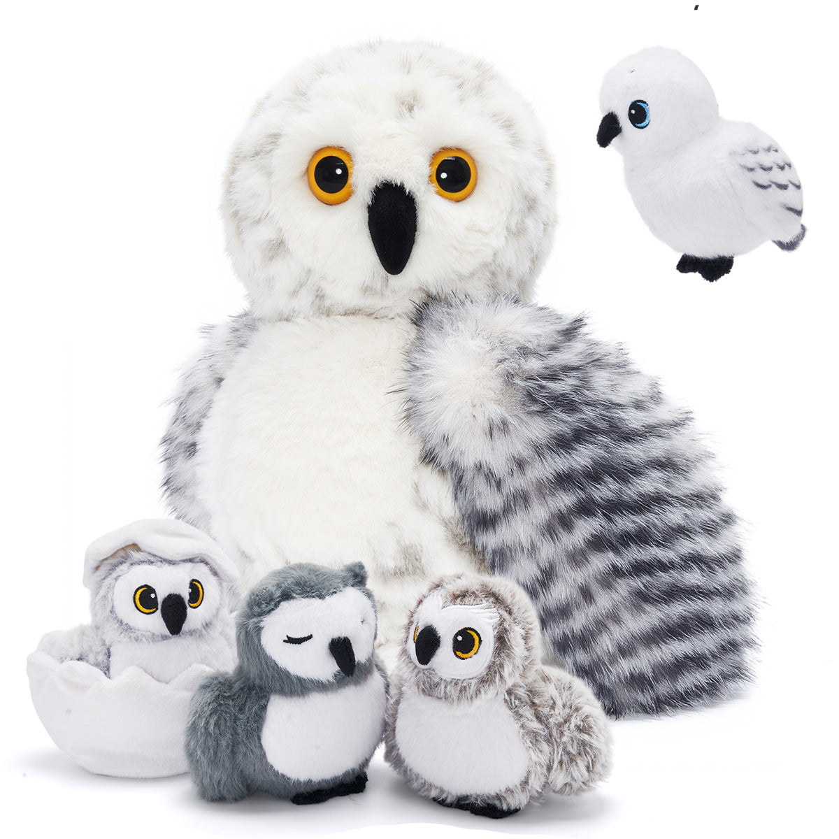 Owl Plush Stuffed Animal with 4 Babies