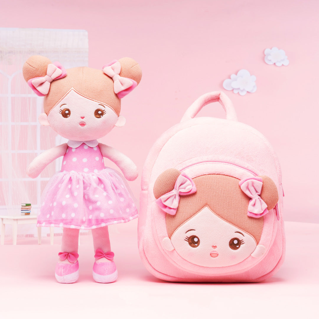 Baby's first doll toy gift, customized cute baby doll, pink