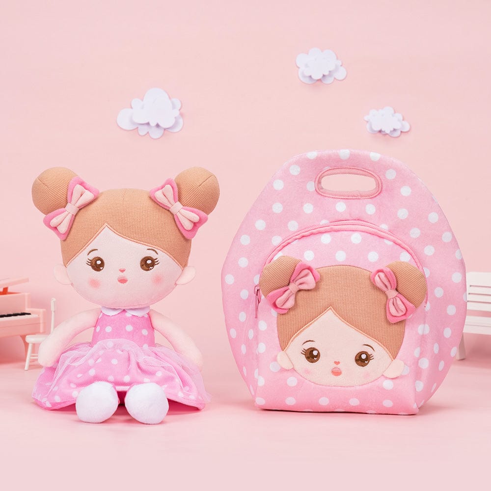 OUOZZZ Personalized Sweet Girl Doll With Lunch Bag