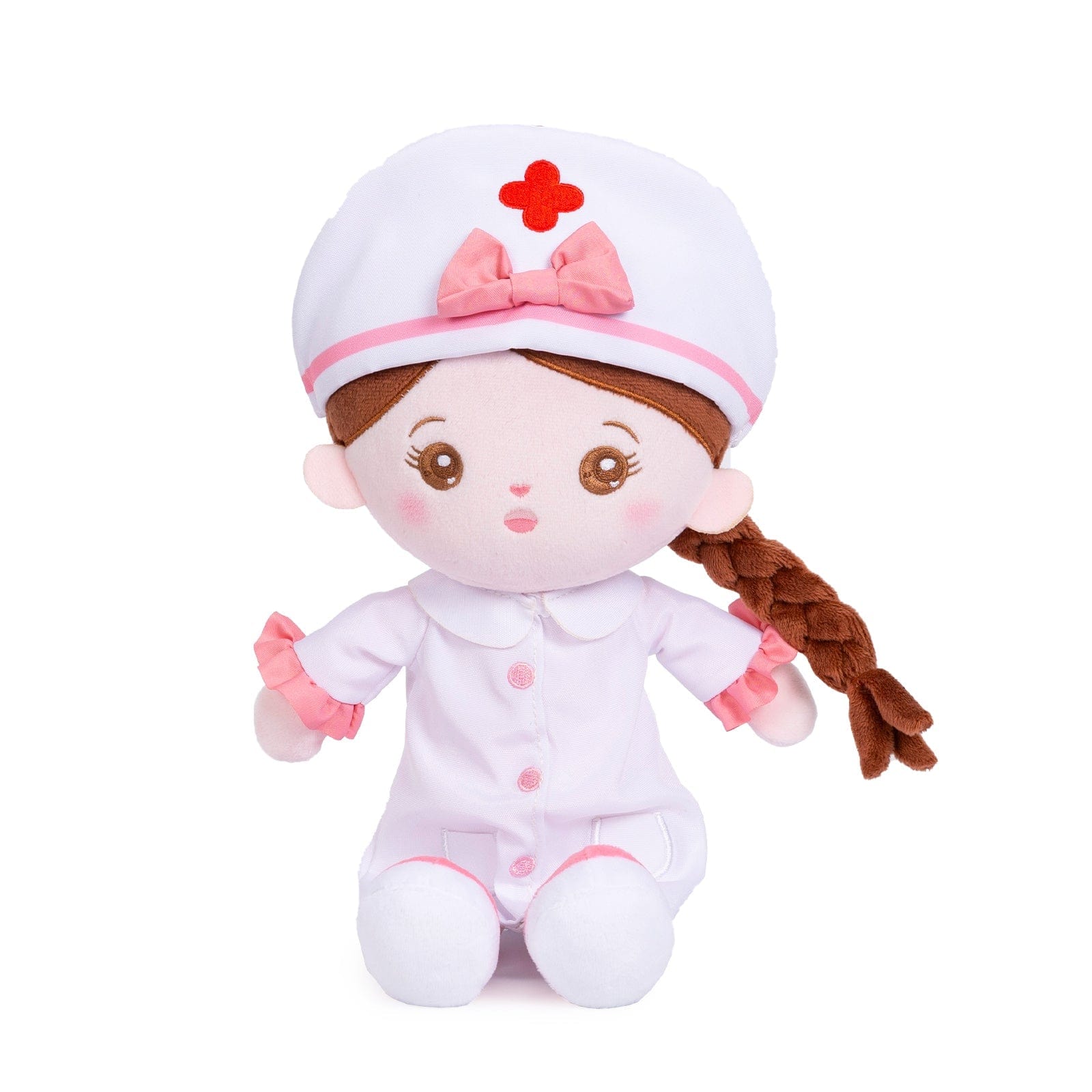 OUOZZZ Personalized Nurse Plush Baby Girl Doll Only Doll
