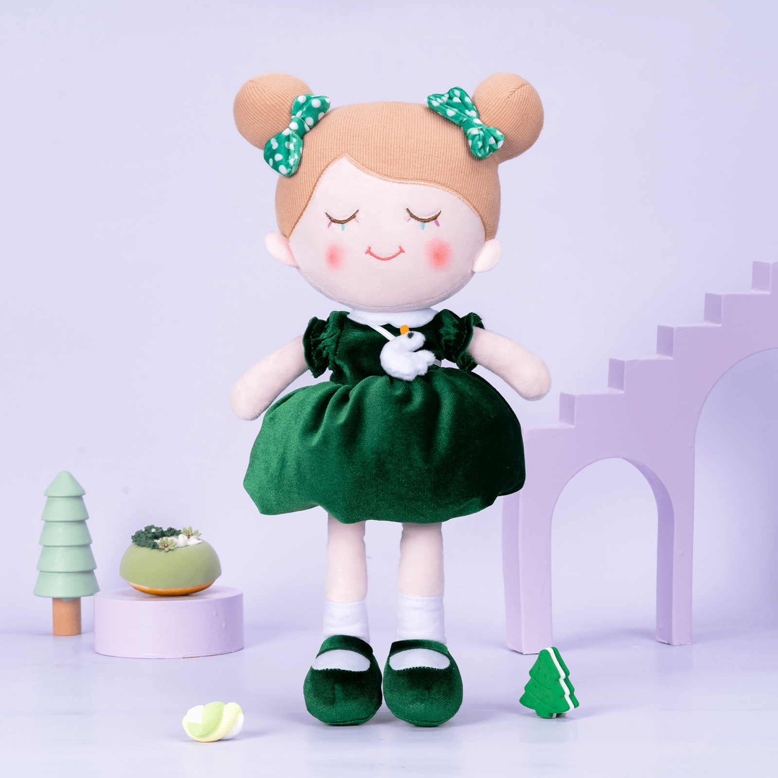 OUOZZZ Personalized Dark Green Doll