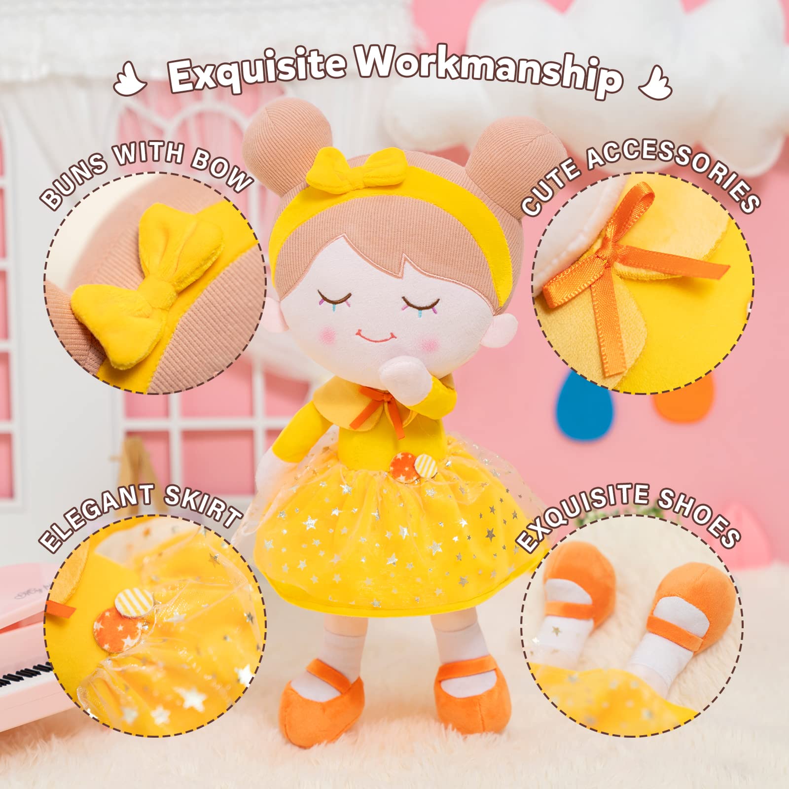 OUOZZZ Personalized Yellow Plush Doll