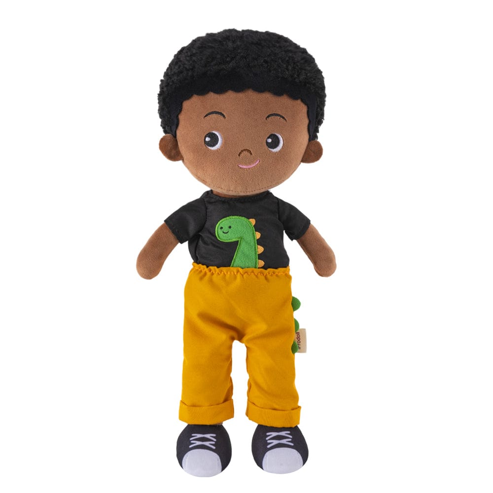 OUOZZZ Personalized Deep Skin Tone Plush Boy Doll
