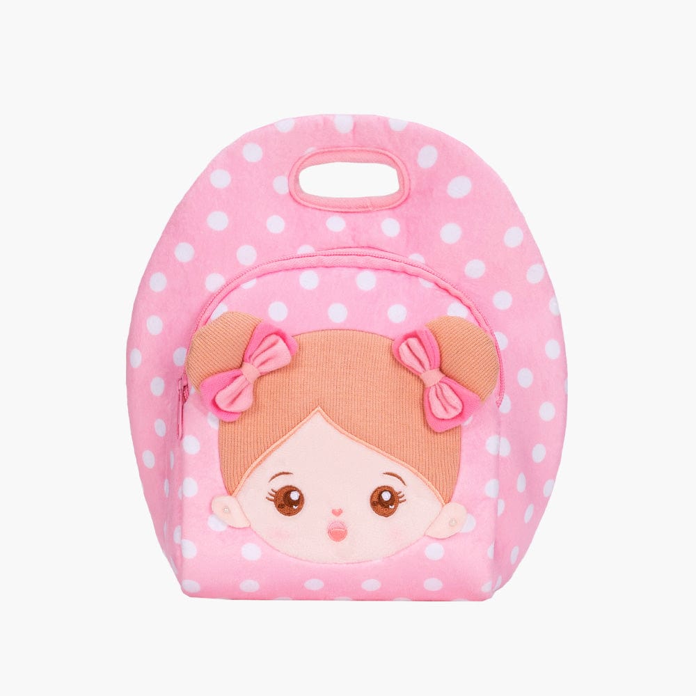 OUOZZZ Personalized Pink Plush Large Capacity Lunch Bag Lunch Bag