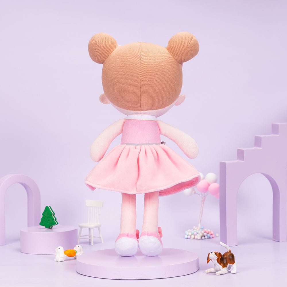 OUOZZZ Personalized Pink Cat Plush Baby Girl Doll