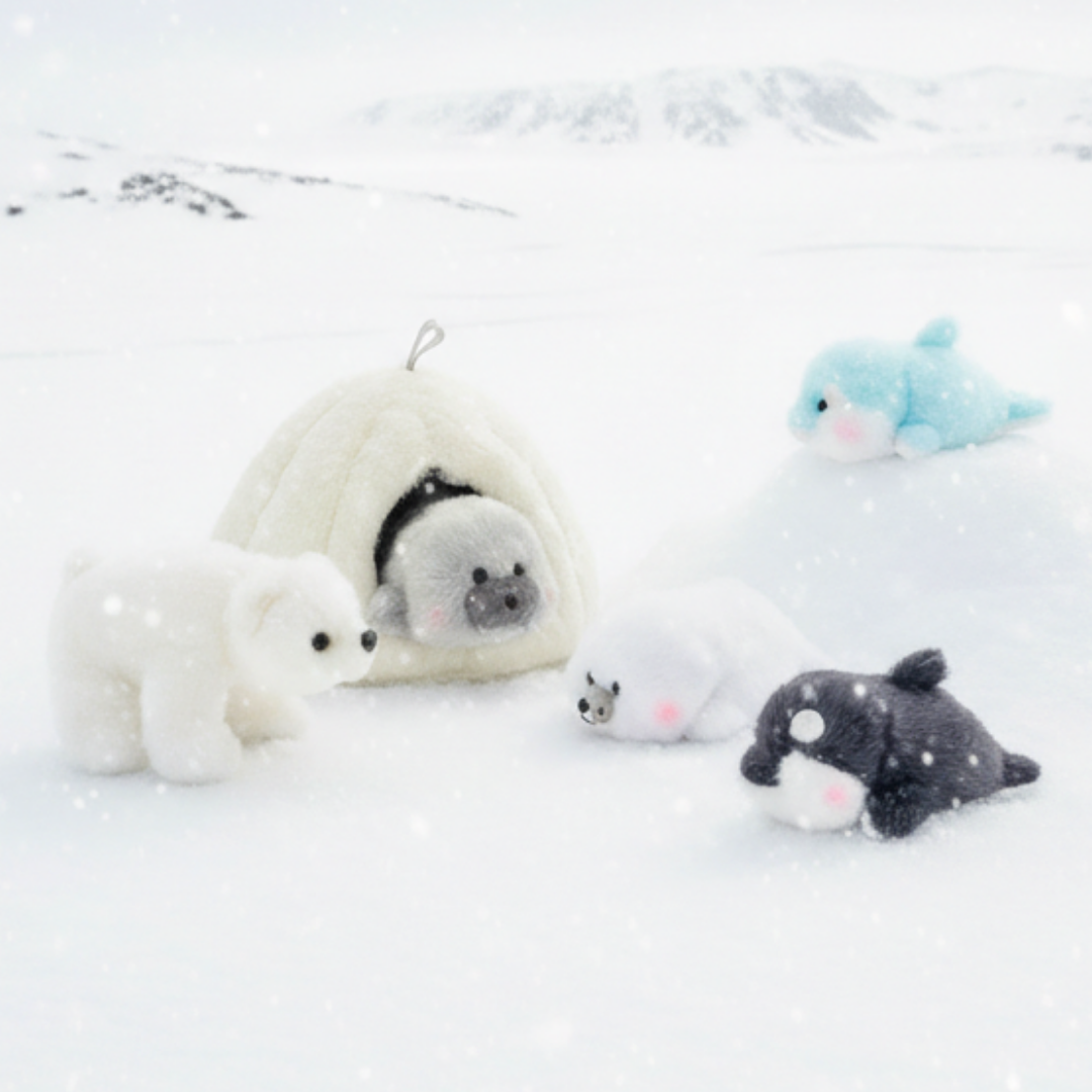 Arctic Igloo Plush Toy Set