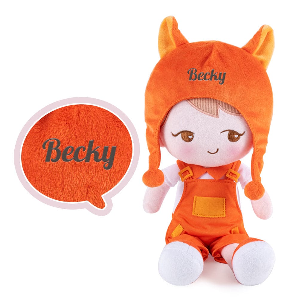 OUOZZZ Personalized Fox Girl Plush Doll Becky Fox