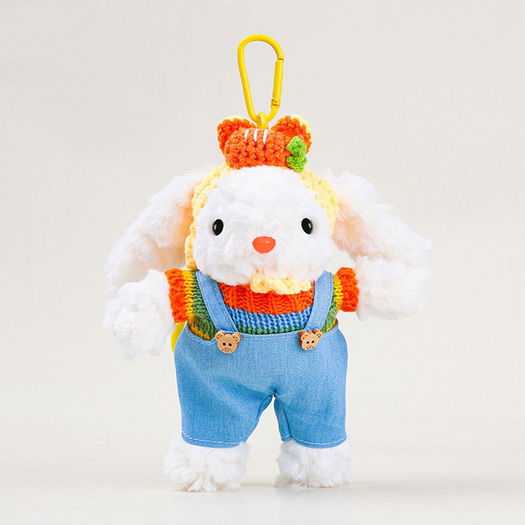 Set of 5 Dress-Up Bunny Buddies Keychain Dolls 