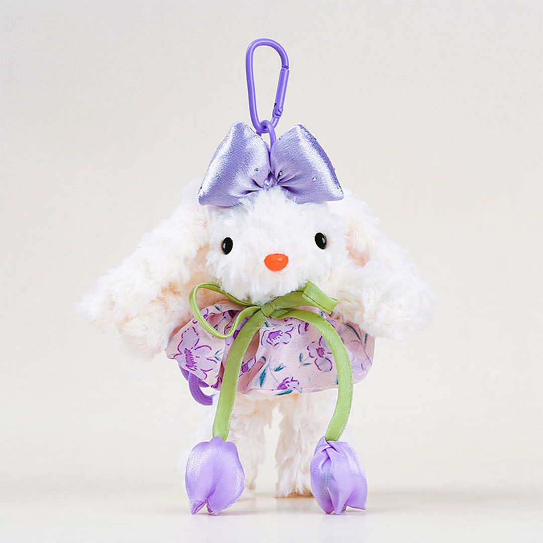Set of 5 Dress-Up Bunny Buddies Keychain Dolls 