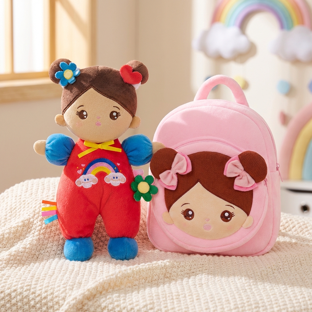 Personalized Plush Baby Doll and Backpack Gift Set
