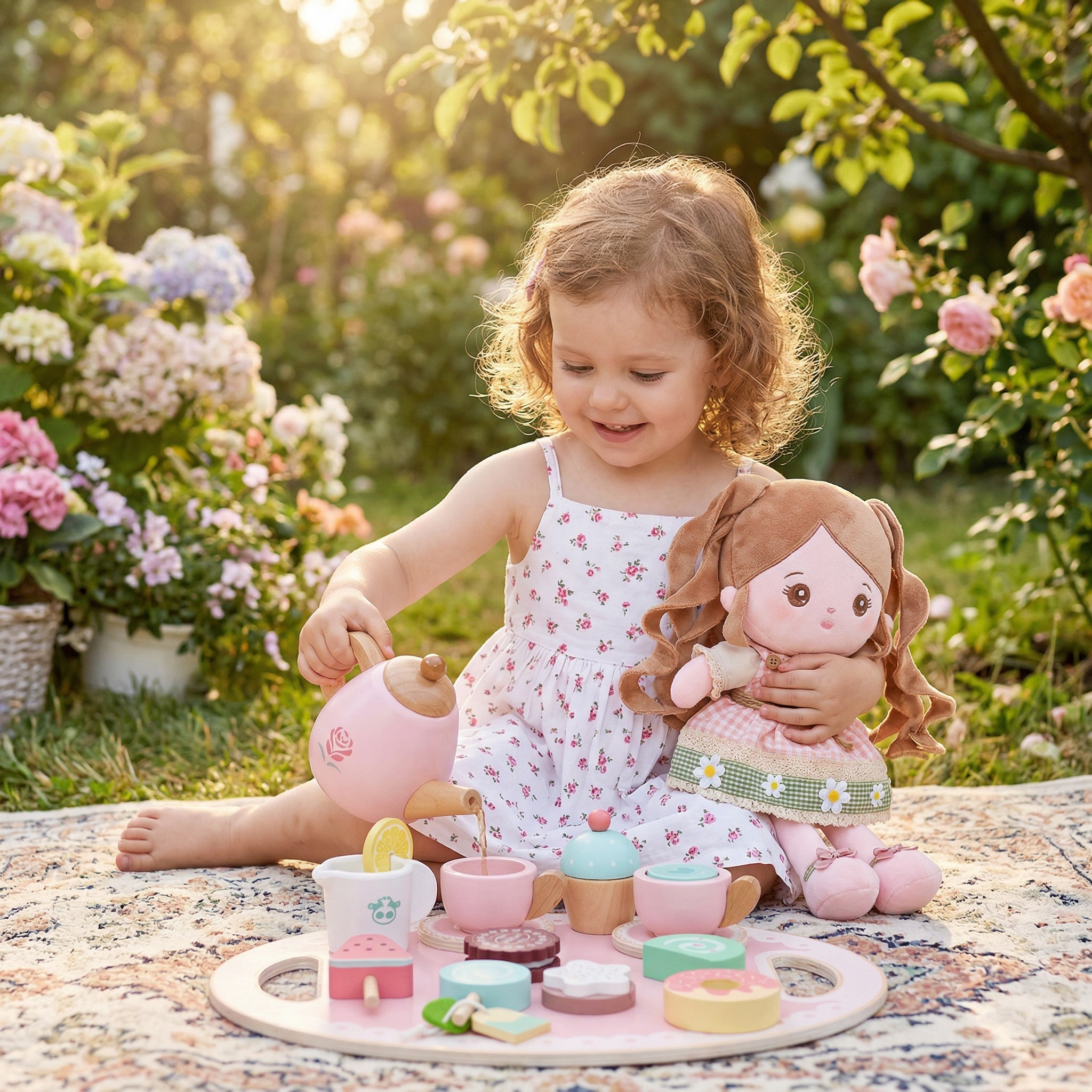 Personalized Pastoral Style Plush Girl Doll