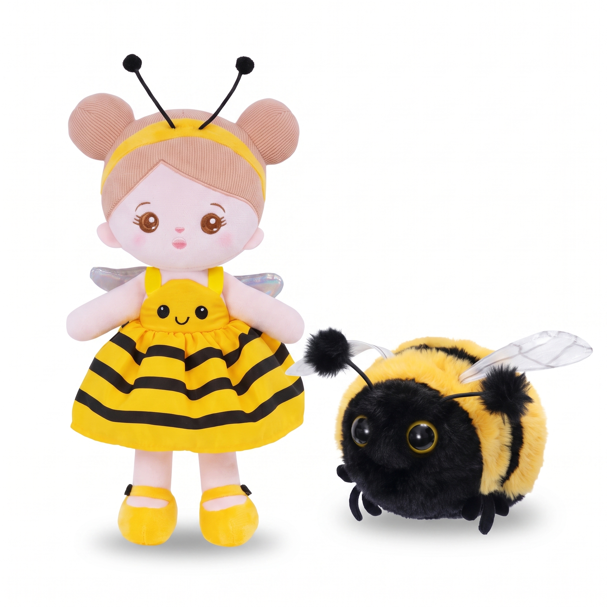 Personalized Yellow Bee Plush Baby Girl Doll