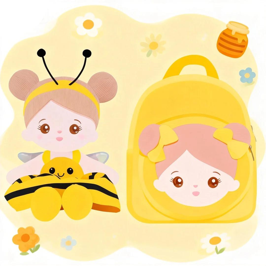 Plush Doll & Backpack