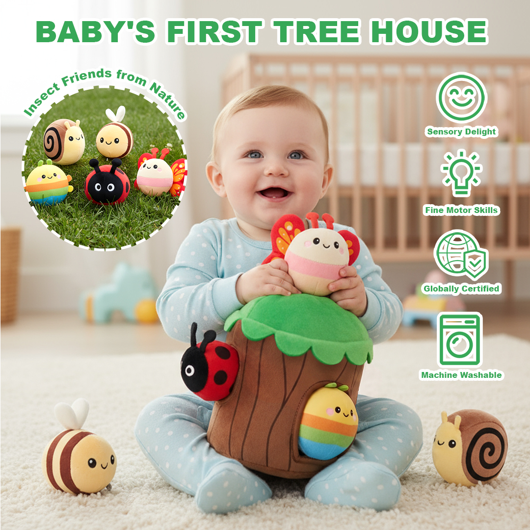 My First Treehouse Playset | Soft Sensory Toy for Babies 6M+