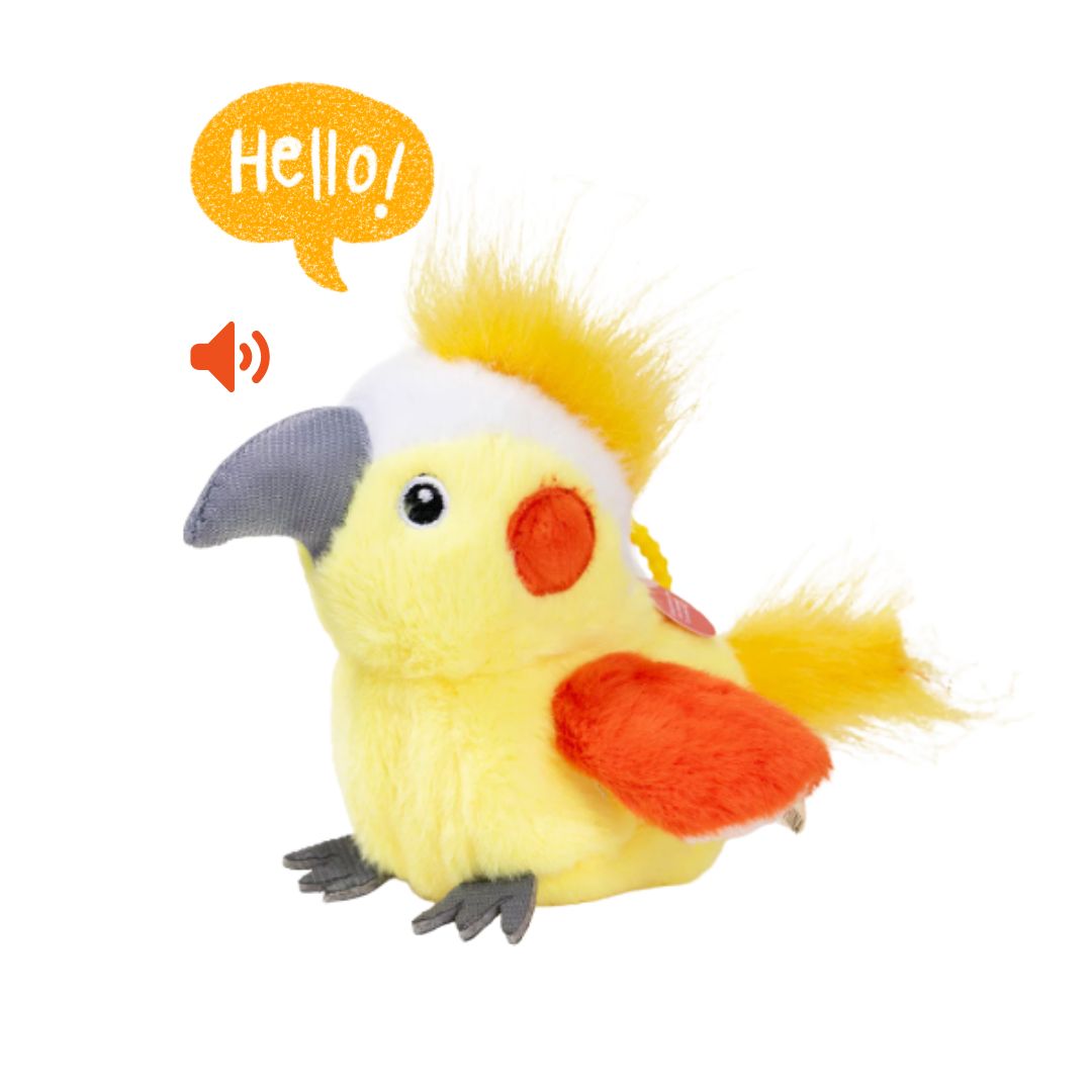 A Lively Cockatiel in Nest, Voice-mimicking, Chirping, Flapping