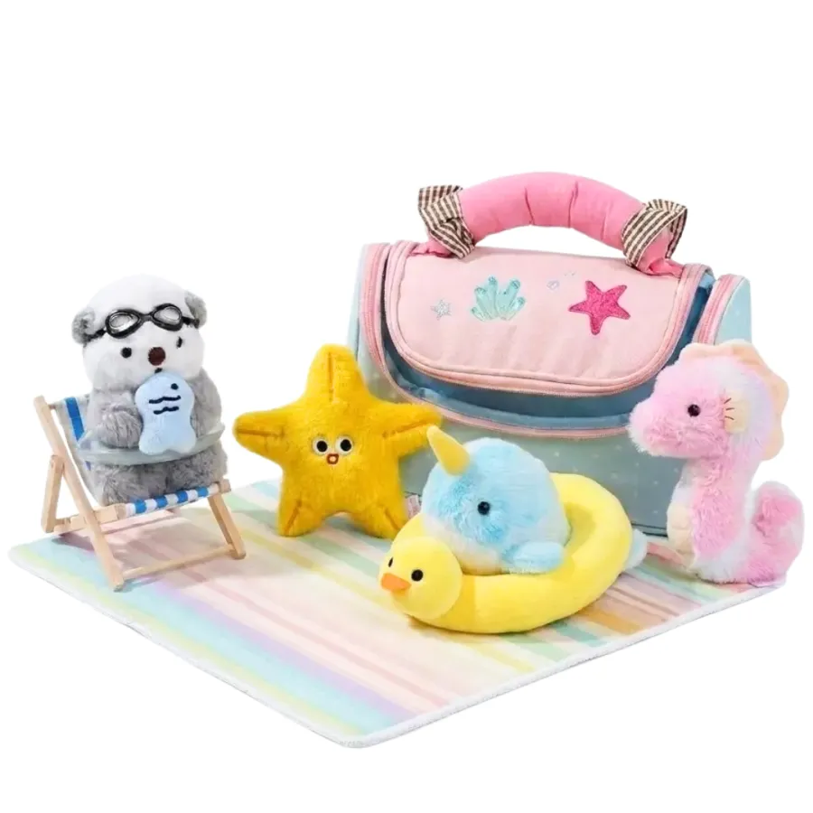 Personalized Soft Plush Playset Sensory Toy Kit - 9 Themes