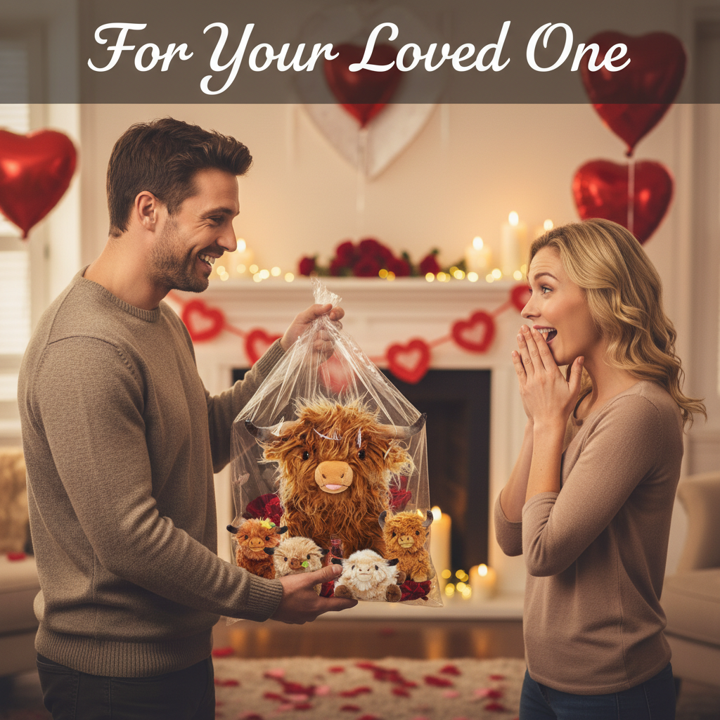 Scottish Highland Cow Cattle Stuffed Animal with 4 Babies Inside