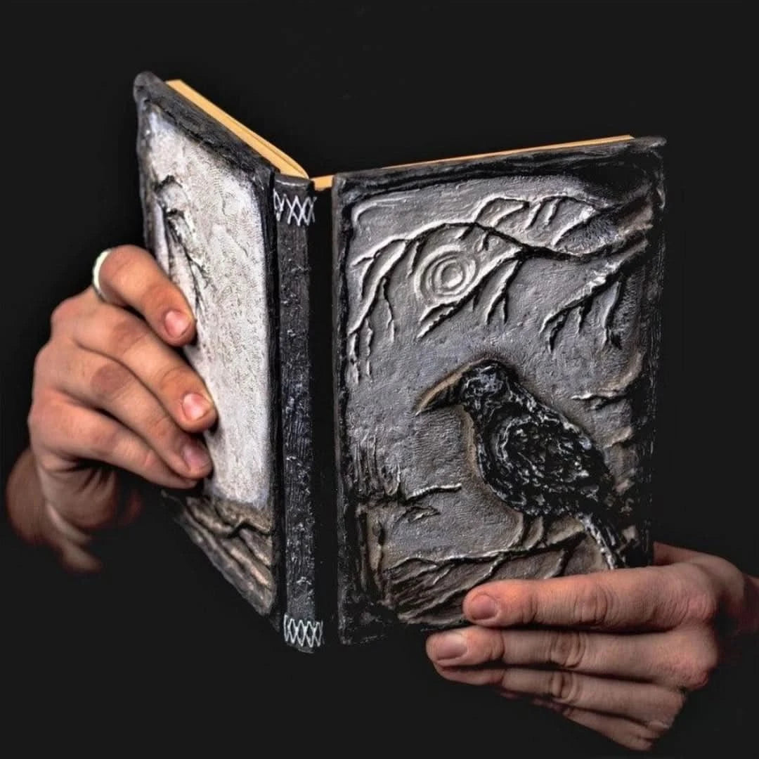 3D Raven Journal Book - Hand Painted