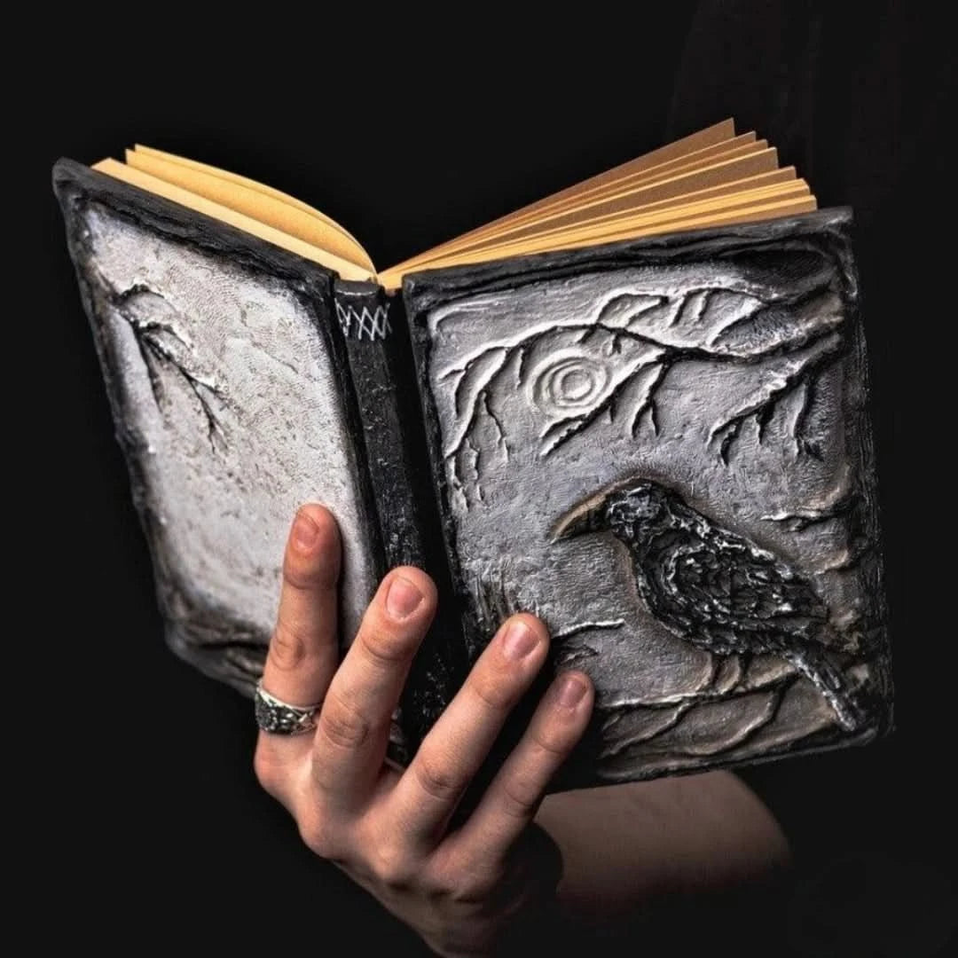 3D Raven Journal Book - Hand Painted
