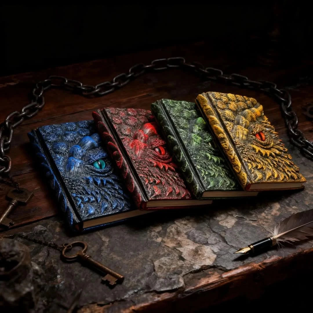 3D Dragon Eye Embossed Journal