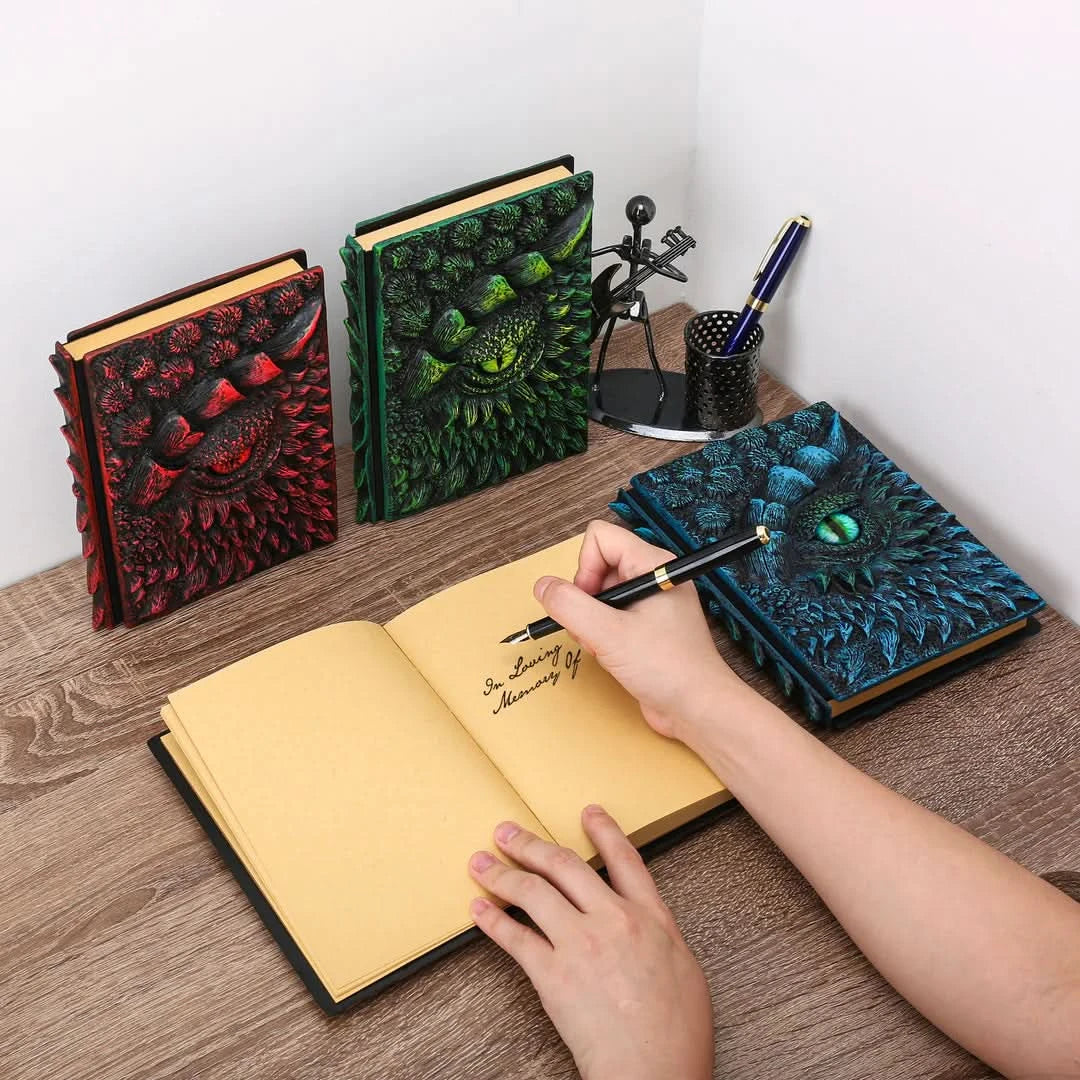 3D Dragon Eye Embossed Journal