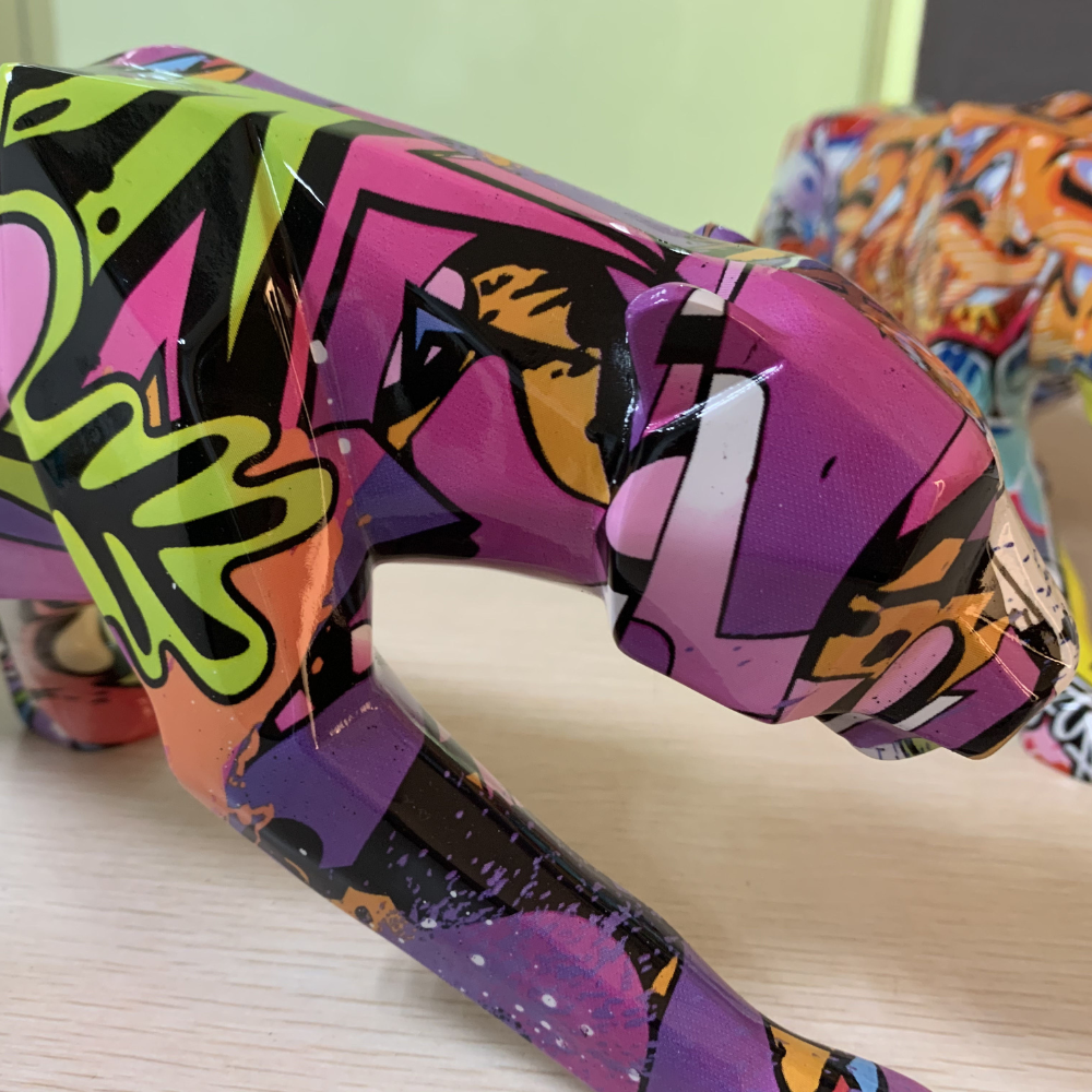 Panther Graffiti Animal Sculpture