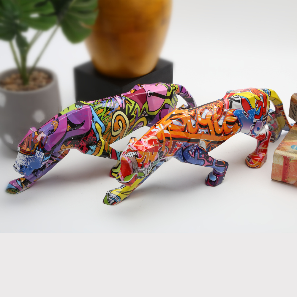 Panther Graffiti Animal Sculpture
