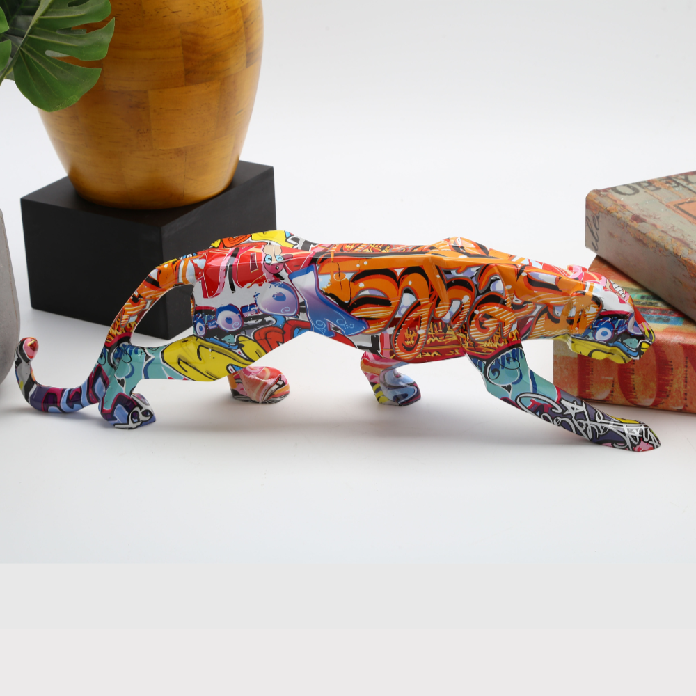 Panther Graffiti Animal Sculpture