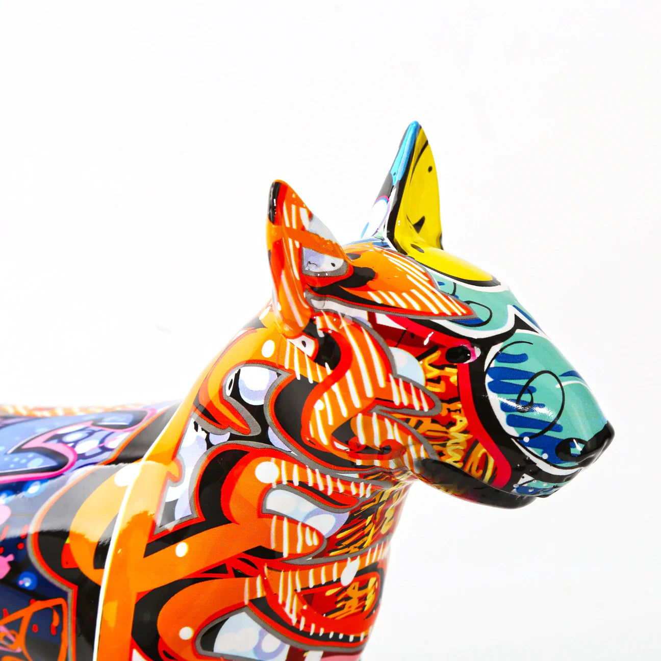 Bull Terrier Nordic Painted Dog Statue