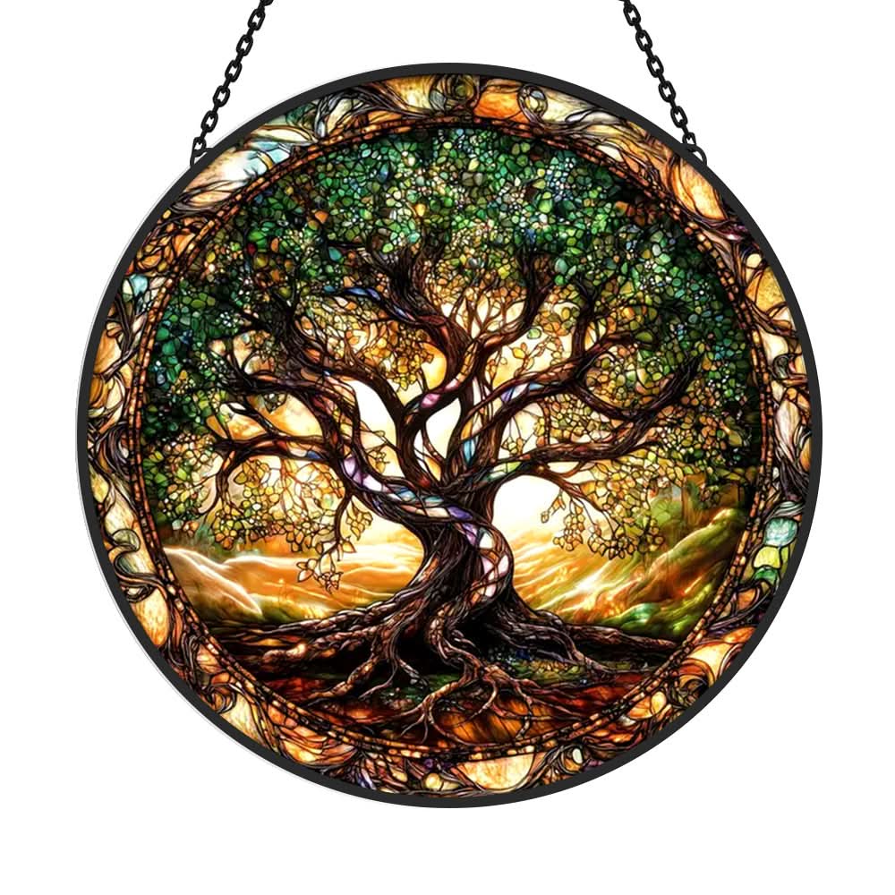 Tree of Life Stained Glass Suncatcher