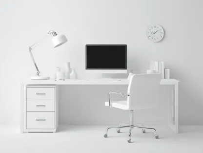 Schreibtisch-Holzwerkstoff-180x70x75 cm-Weiß-moderner Stil-Bambooupyard