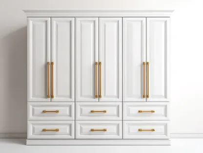 Kleiderschrank-Holz-240x60x220 cm-weiß-klassisches Design-Bambooupyard