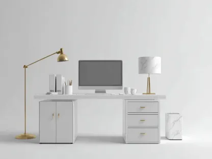 Schreibtisch-Holzwerkstoff-Metall-172x70x75 cm-Weiß-moderner Stil-Bambooupyard