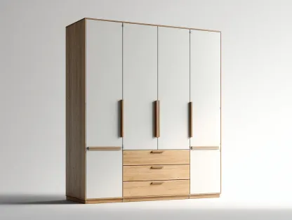 Kleiderschrank-Holz-200x58x210 cm-weiß-natur-modernes Design-Bambooupyard