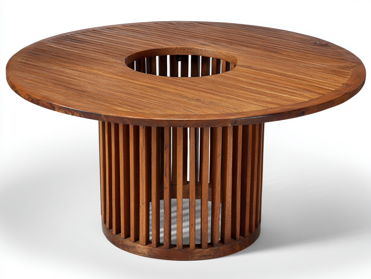 Tavolo da giardino in legno 160x160x75 cm - marrone - design moderno-Cottagobay