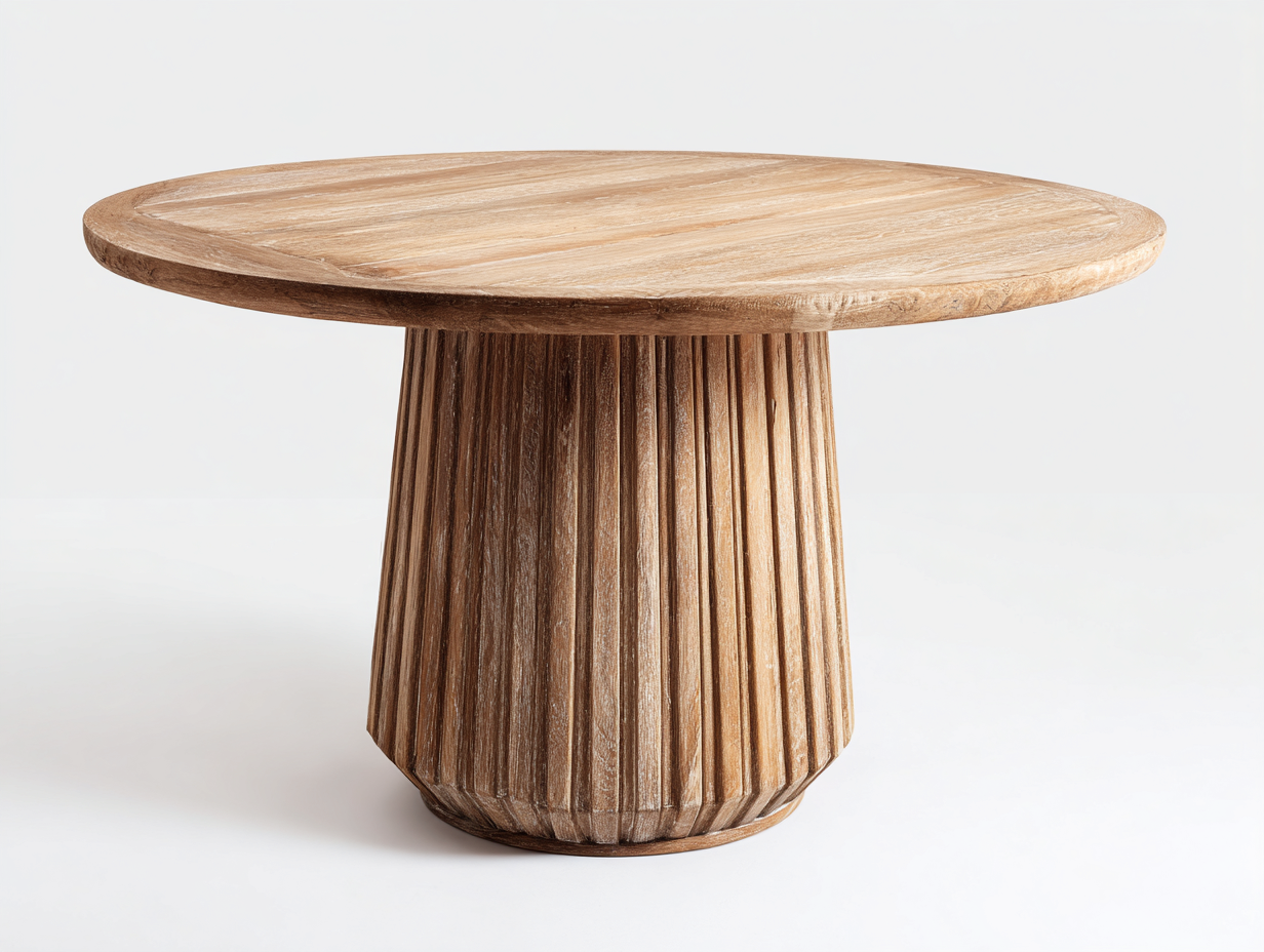 Tavolo da giardino in legno massello 120x120x75 cm - naturale - design contemporaneo per esterno-Cottagobay