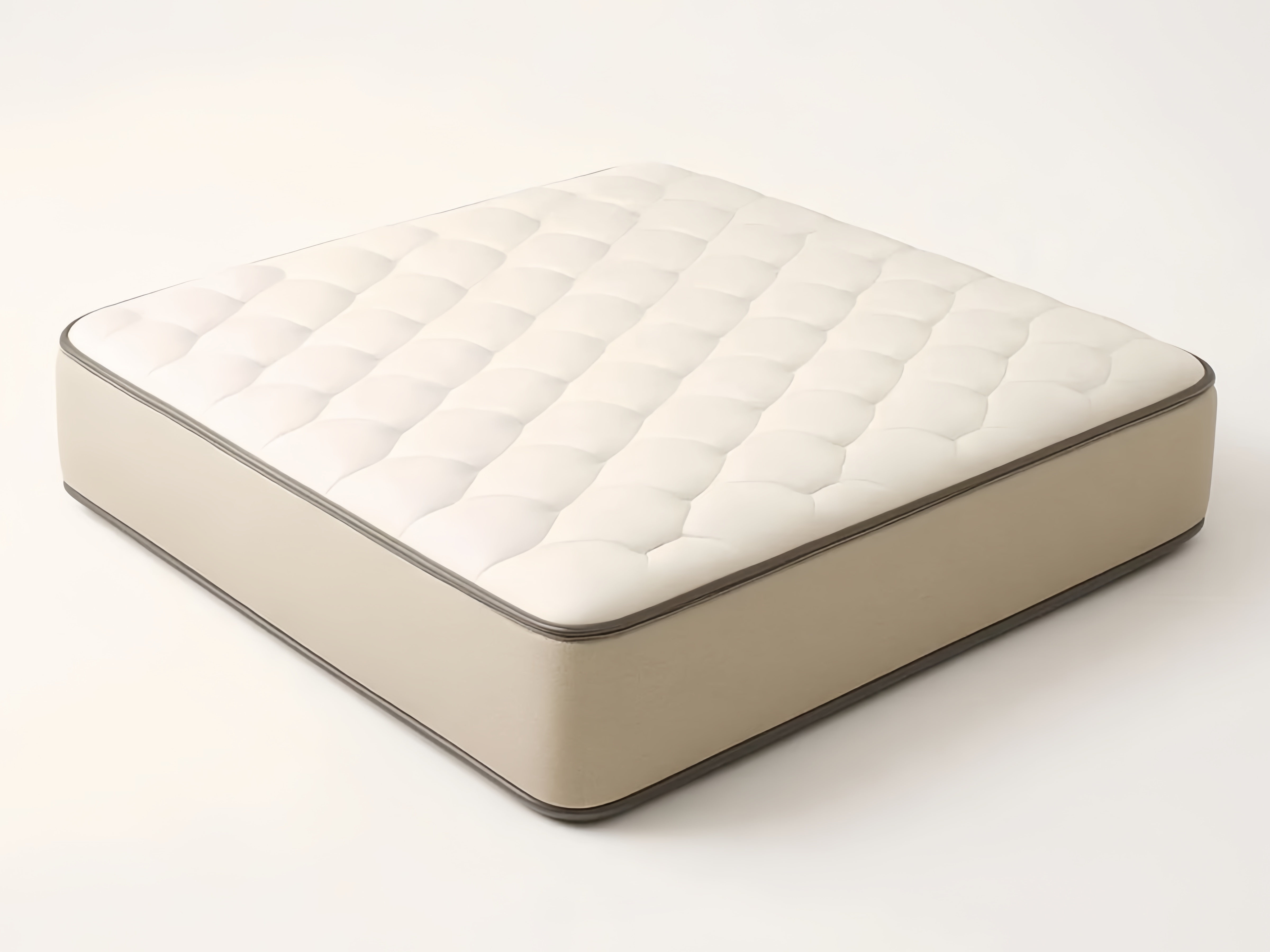 Matelas en mousse et polyester beige 200x160x20 cm